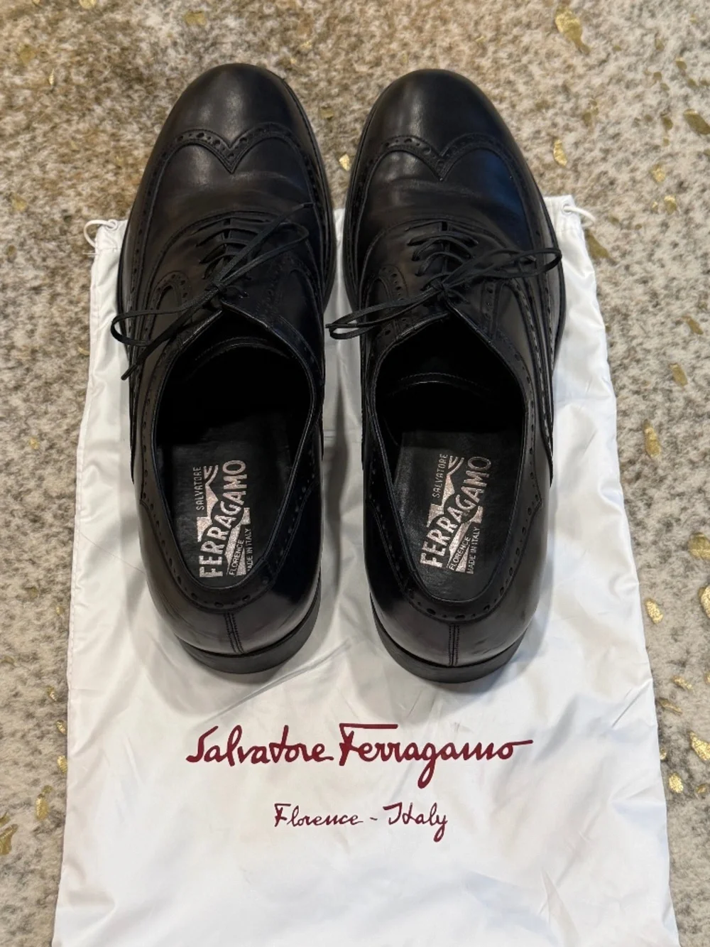 Salvatore Ferragamo, size 13, black
